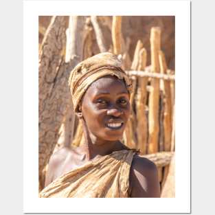 Namibia. Damara Living Museum. Portrait of a Woman. Posters and Art